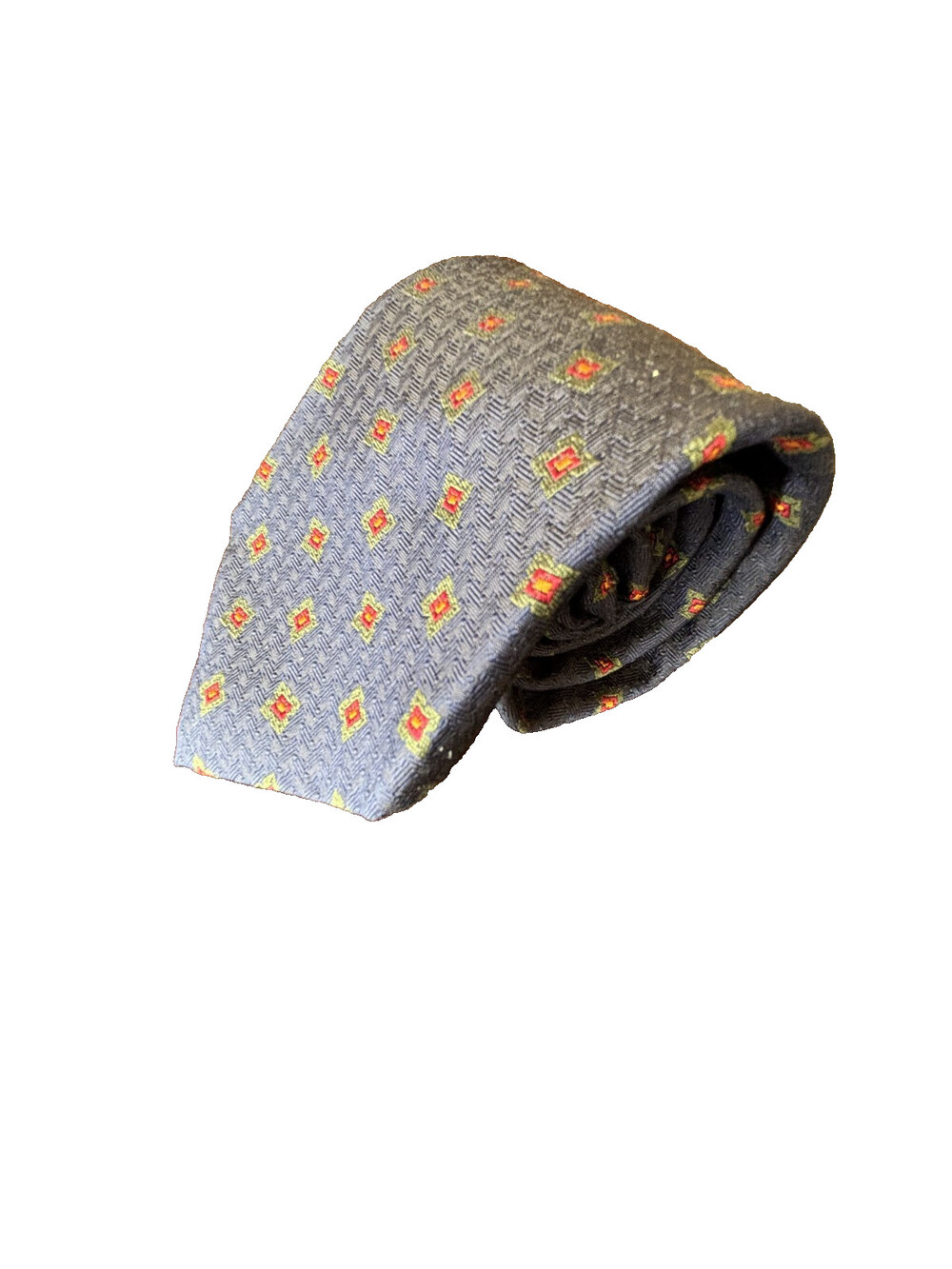 NWT POLO RALPH LAUREN Men's Blue Geometric Green/Red/Yellow Silk Tie